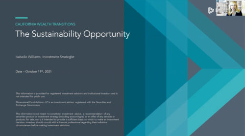 ESG Investing | The Sustainability Opportunity | CWT Webinars