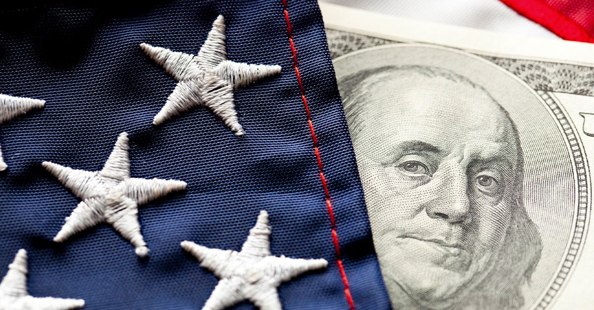 Closeup of American Flag and one hundred dollar bill | Blog - What to Expect After the Election