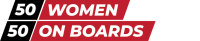50 Women on 50 Boards logo